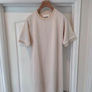 Jil Sander off white knitted midi dress Size 10 (40 Euro ) NWT Made inItaly